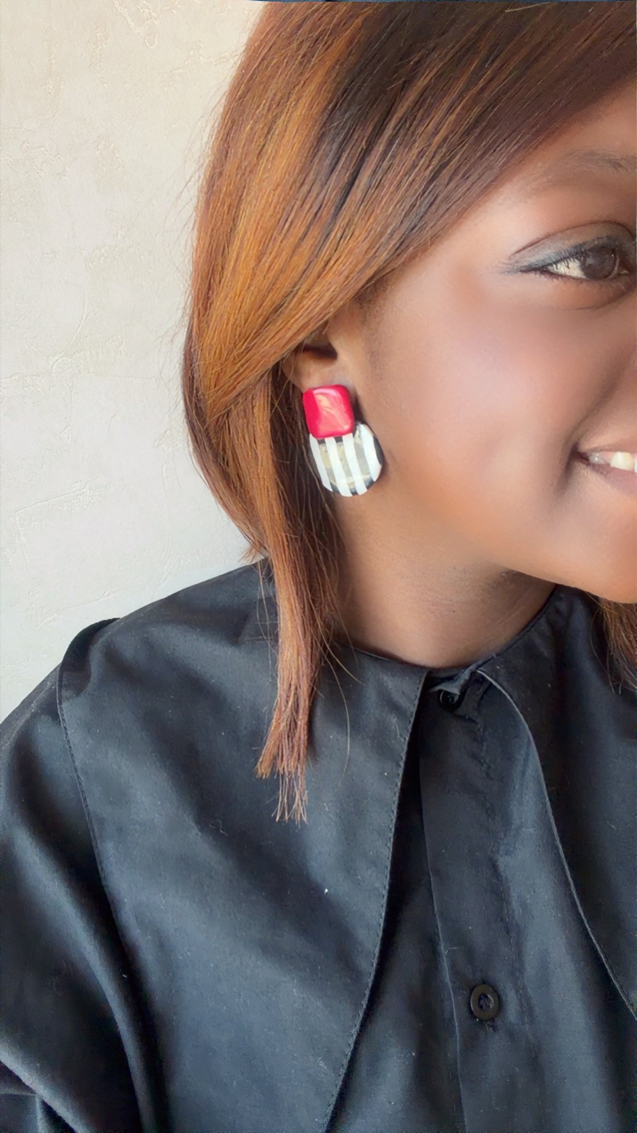 Boucles d’oreilles : Éclat Rouge